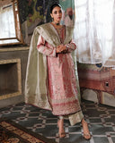 Lamia — Sunehri pink silver embroidered zarri silk suit with hand-embellished beadwork