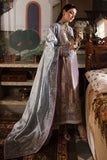 Mehza — Sunehri purple silver zarri silk suit with hand-embellished beadwork and threadwork