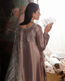 Mehza — Sunehri purple silver zarri silk suit with hand-embellished beadwork and threadwork