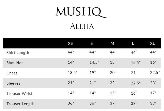 Size guide - shirt