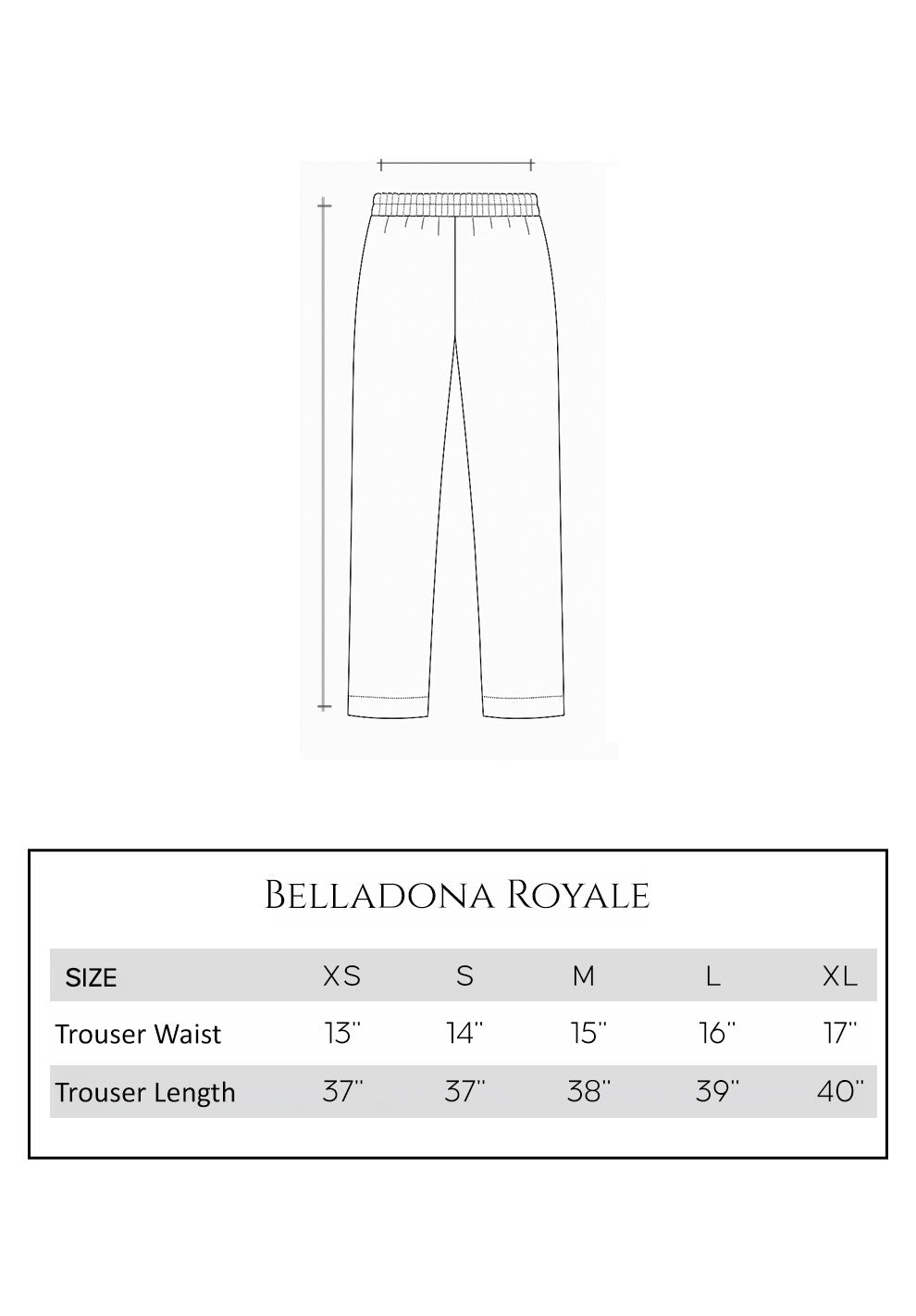 Size guide - trouser
