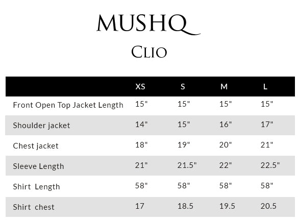 Size guide - shirt