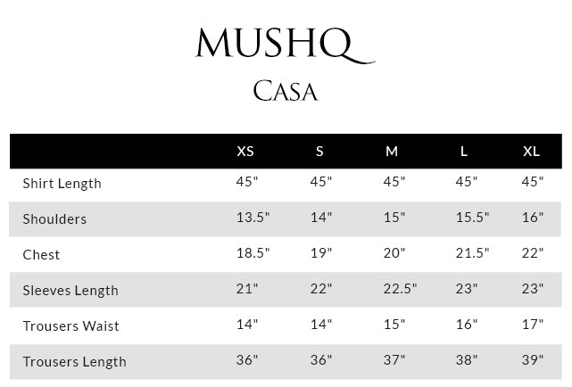 Size guide - shirt