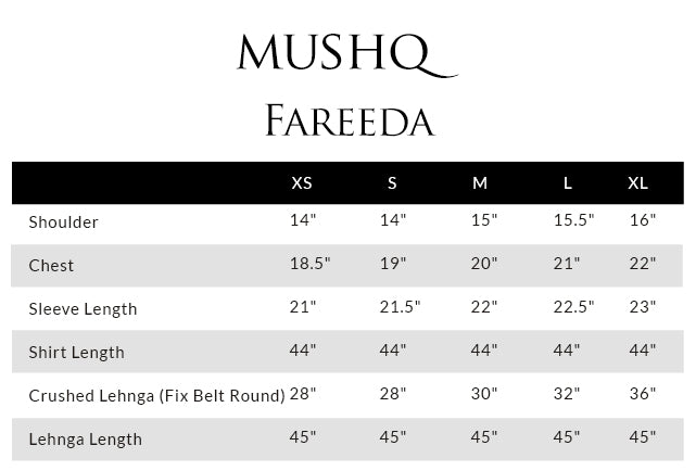 Size guide - shirt
