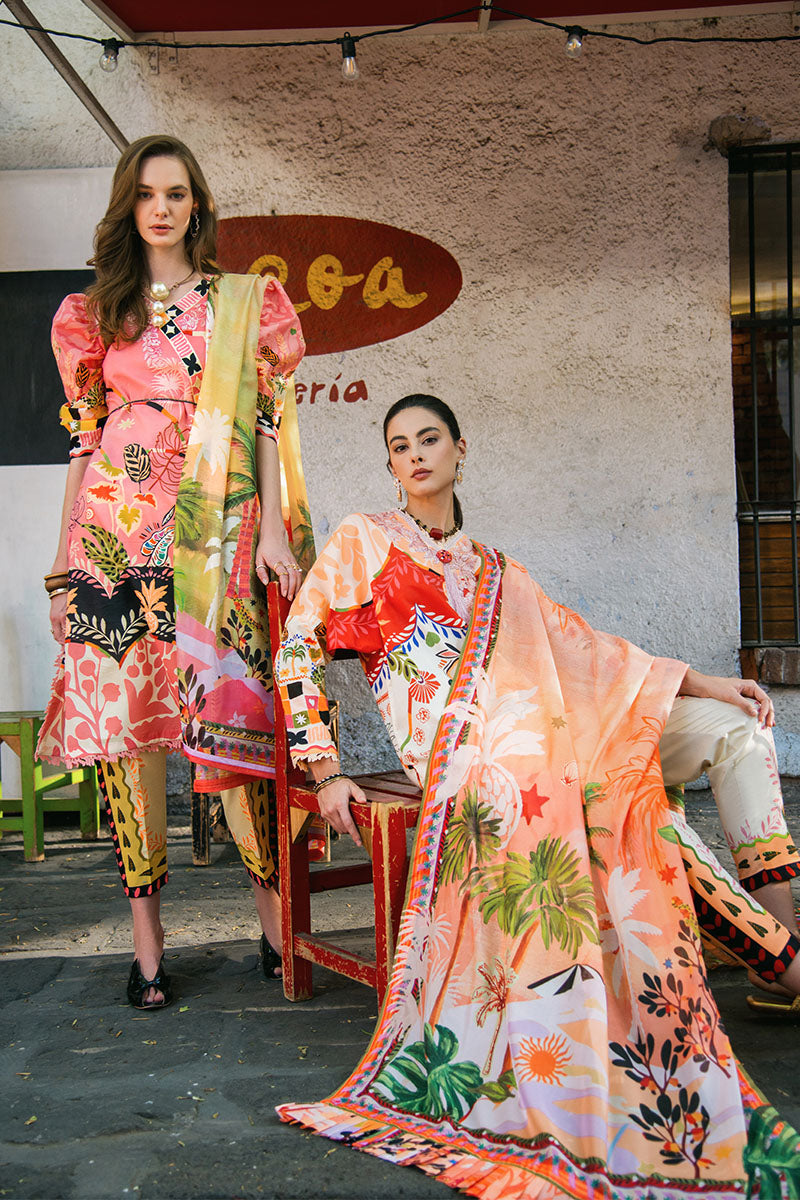 Spring Avenue | La Dolce Hemline Prints'25 Vol 2 | Women | Mushq | Pakistani Designer Dresses USA