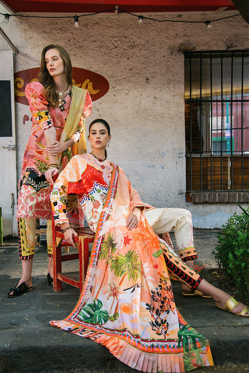 Spring Avenue | La Dolce Hemline Prints'25 Vol 2 | Women | Mushq | Pakistani Designer Dresses USA