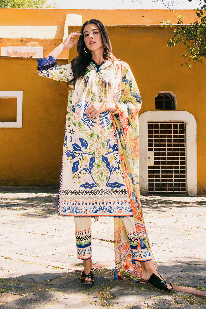 Magnolias | La Dolce Hemline Prints'25 Vol 2 | Women | Mushq | Pakistani Designer Dresses USA