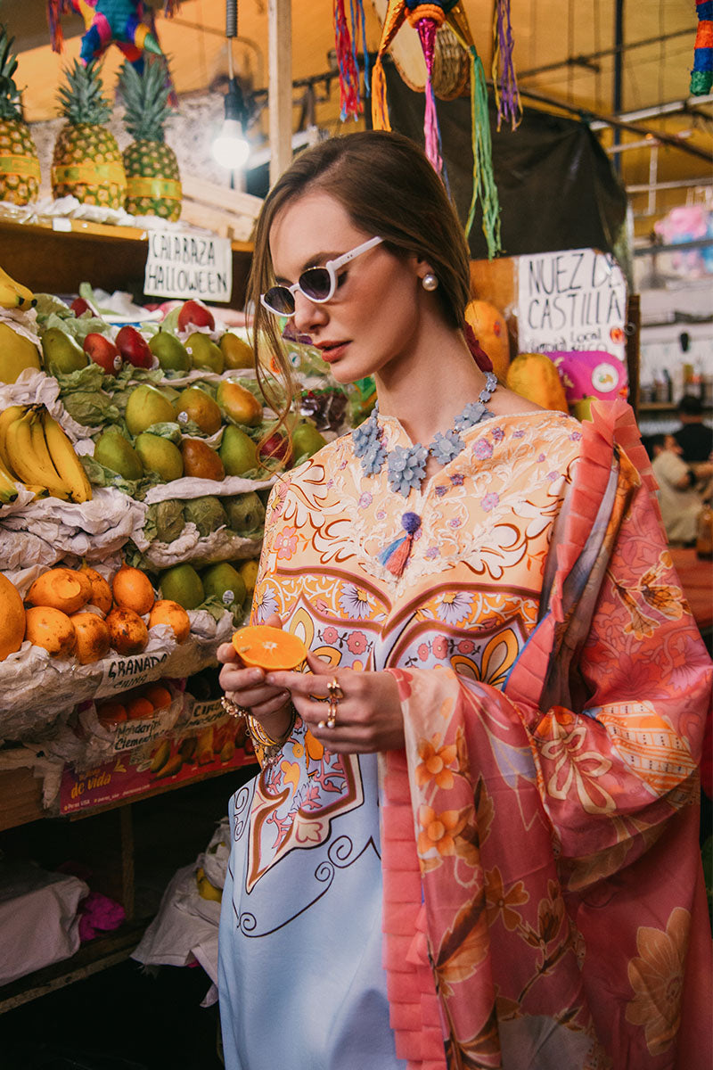 Water Lily | La Dolce Hemline Prints'25 Vol 2 | Women | Mushq | Pakistani Designer Dresses USA