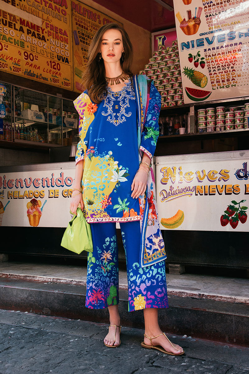 Flower of Life | La Dolce Hemline Prints'25 Vol 2 | Women | Mushq | Pakistani Designer Dresses USA