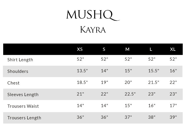 Size guide - shirt