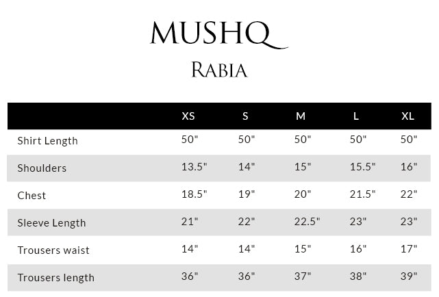 Size guide - shirt