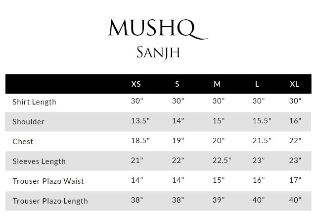 Size guide - shirt