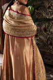 Aleha — Sunehri red golden zarri silk suit with hand-embellished gold thread work