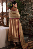 Aleha — Sunehri red golden zarri silk suit with hand-embellished gold thread work