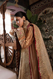 Aleha — Sunehri red golden zarri silk suit with hand-embellished gold thread work