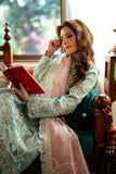 Jana — Sunehri sea green embroidered satin zari suit with zari tissue dupatta