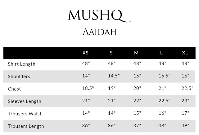 Size guide - shirt