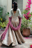 Zima — Sunehri mint green embroidered satin zari lehenga with kasab net dupatta