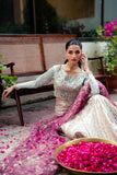 Zima — Sunehri mint green embroidered satin zari lehenga with kasab net dupatta