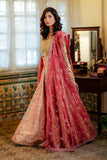 Iqra — Sunehri gold embroidered satin zari lehenga with kasab net dupatta