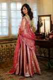 Iqra — Sunehri gold embroidered satin zari lehenga with kasab net dupatta
