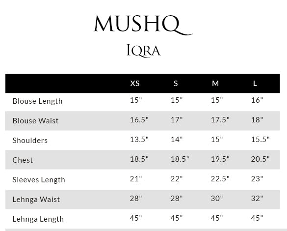 Size guide - shirt
