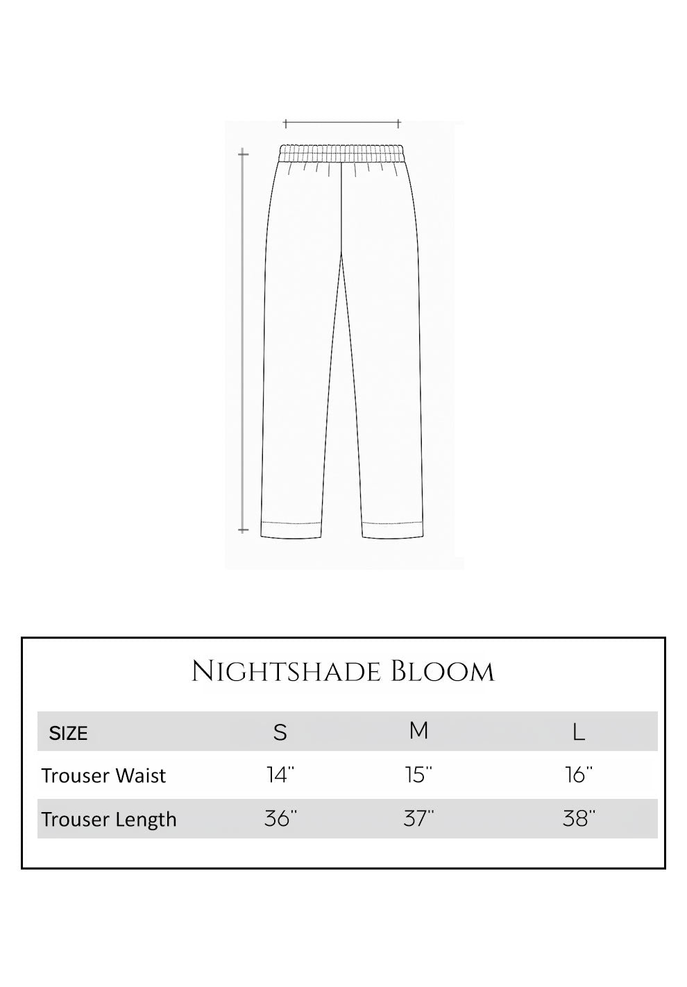 Size guide - trouser