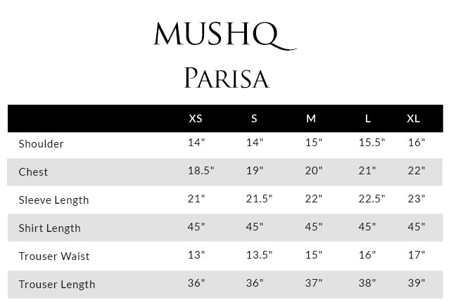 Size guide - shirt