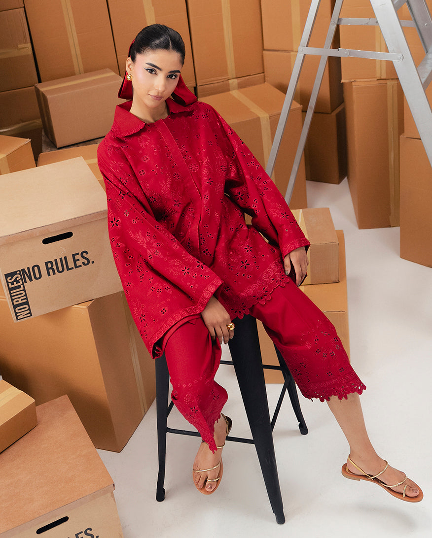 Revolt in Red | Basic Pret | No-Rules | Mushq | Pakistani Designer Dresses USA