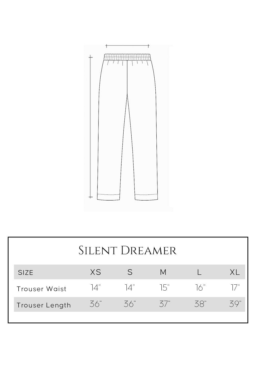 Size guide - trouser
