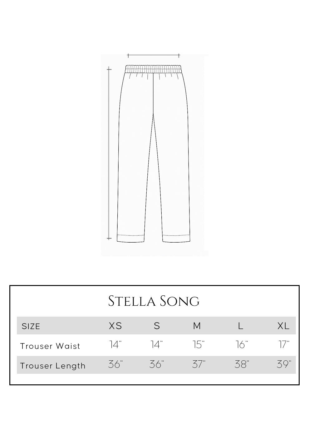 Size guide - trouser