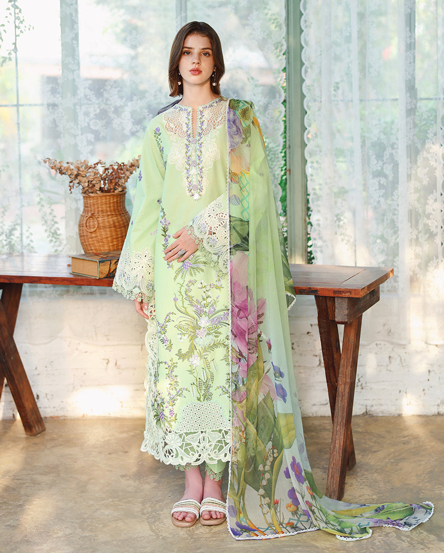 Verdant Bloom | Unstitched | Secret Garden V2 | | Pakistani Women's Fashion
