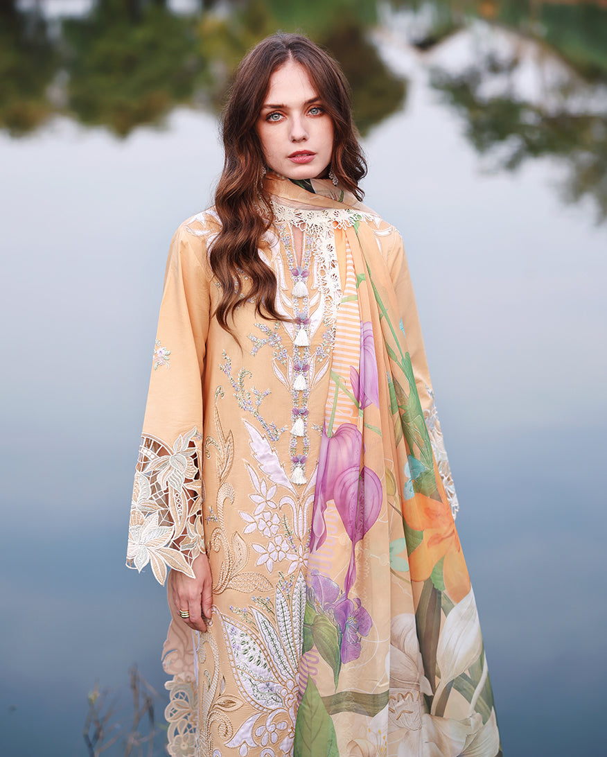 Wisteria Veil | Unstitched | Secret Garden V2 | | Pakistani Women's Fashion