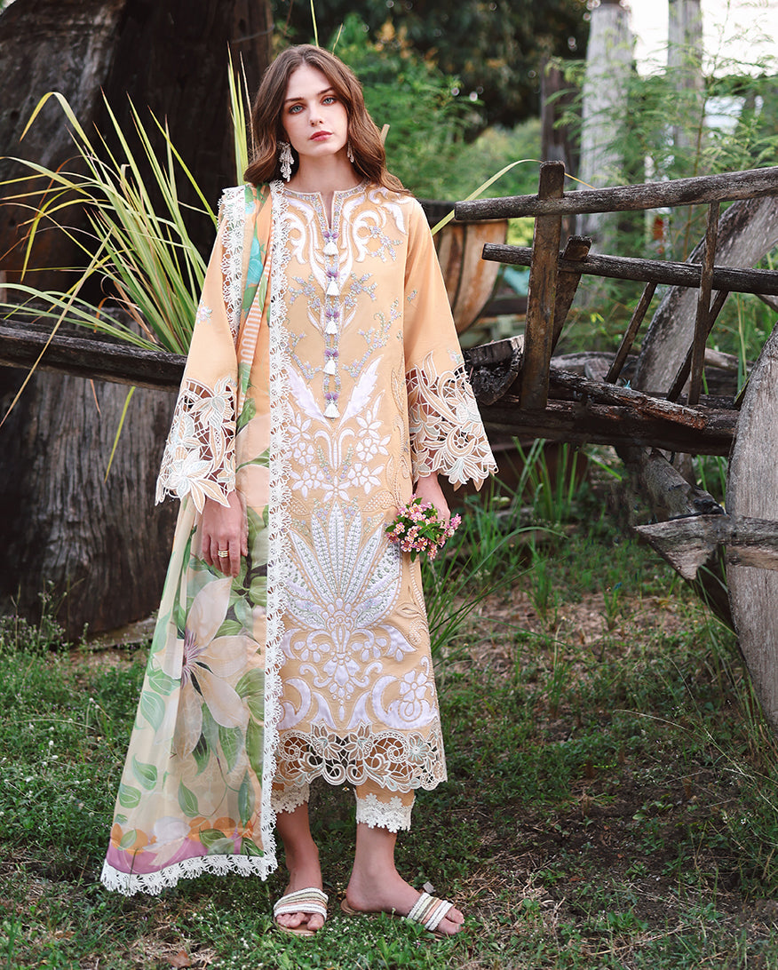 Wisteria Veil | Unstitched | Secret Garden V2 | | Pakistani Women's Fashion