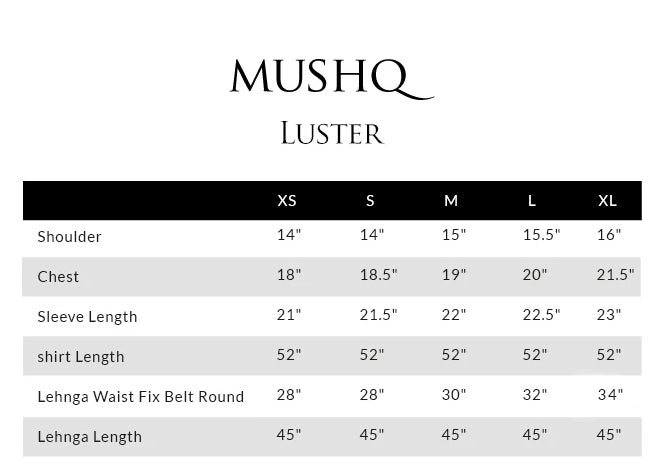 Size guide - shirt