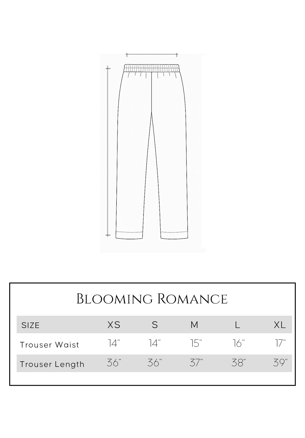 Size guide - trouser
