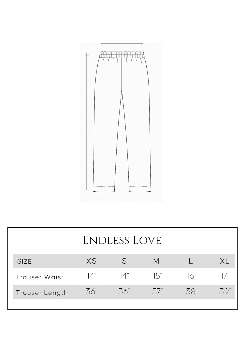 Size guide - trouser