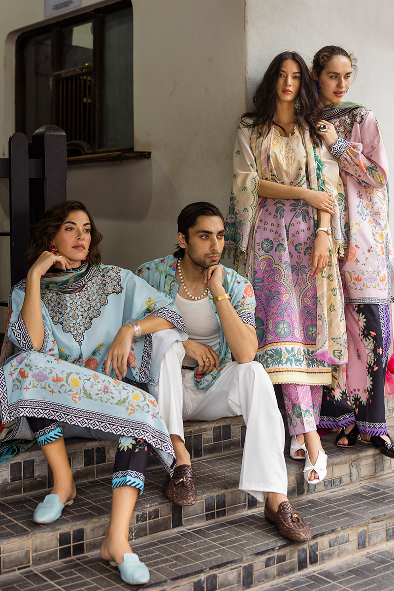 Valeria | La Dolce Hemline Prints'25 | Women | Mushq | Pakistani Designer Dresses USA