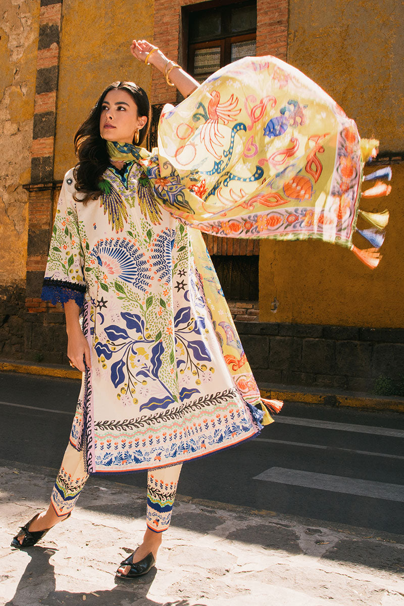 Magnolias | La Dolce Hemline Prints'25 Vol 2 | Women | Mushq | Pakistani Designer Dresses USA