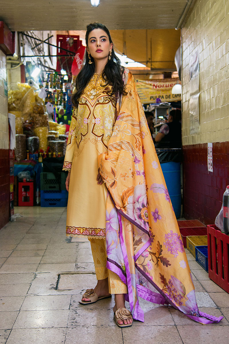 Blossing Almond | La Dolce Hemline Prints'25 Vol 2 | Women | Mushq | Pakistani Designer Dresses USA