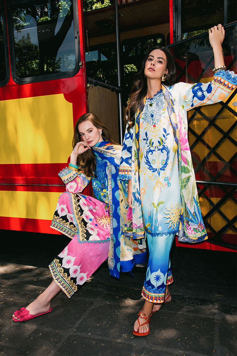 Floral Paradise | La Dolce Hemline Prints'25 Vol 2 | Women | Mushq | Pakistani Designer Dresses USA