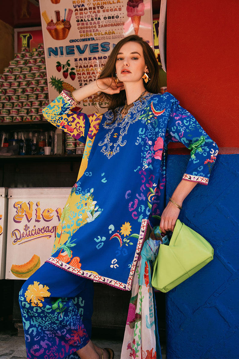 Flower of Life | La Dolce Hemline Prints'25 Vol 2 | Women | Mushq | Pakistani Designer Dresses USA