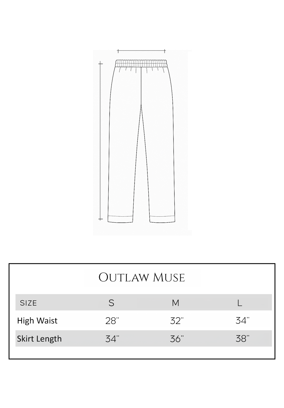 Size guide - trouser