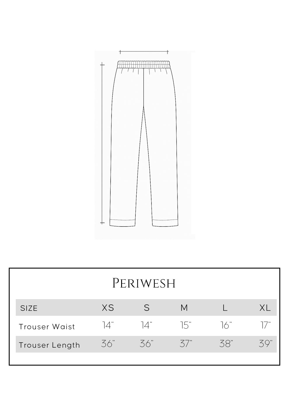 Size guide - trouser