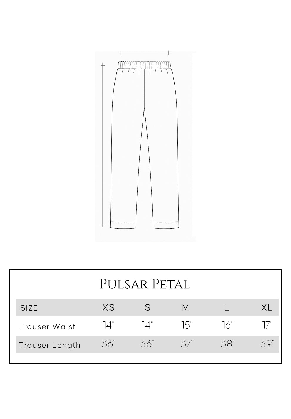 Size guide - trouser