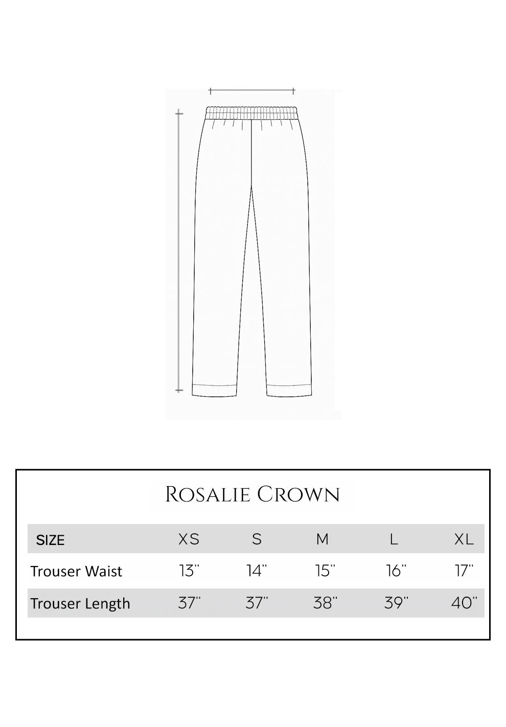 Size guide - trouser