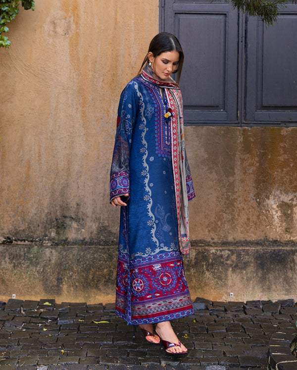 Mushq Broadway Under the Tuscan Sun Embroidered Viscose Suits Unstitched 3 Piece MQ25BT D-02 Sunset Promise - Winter Collection