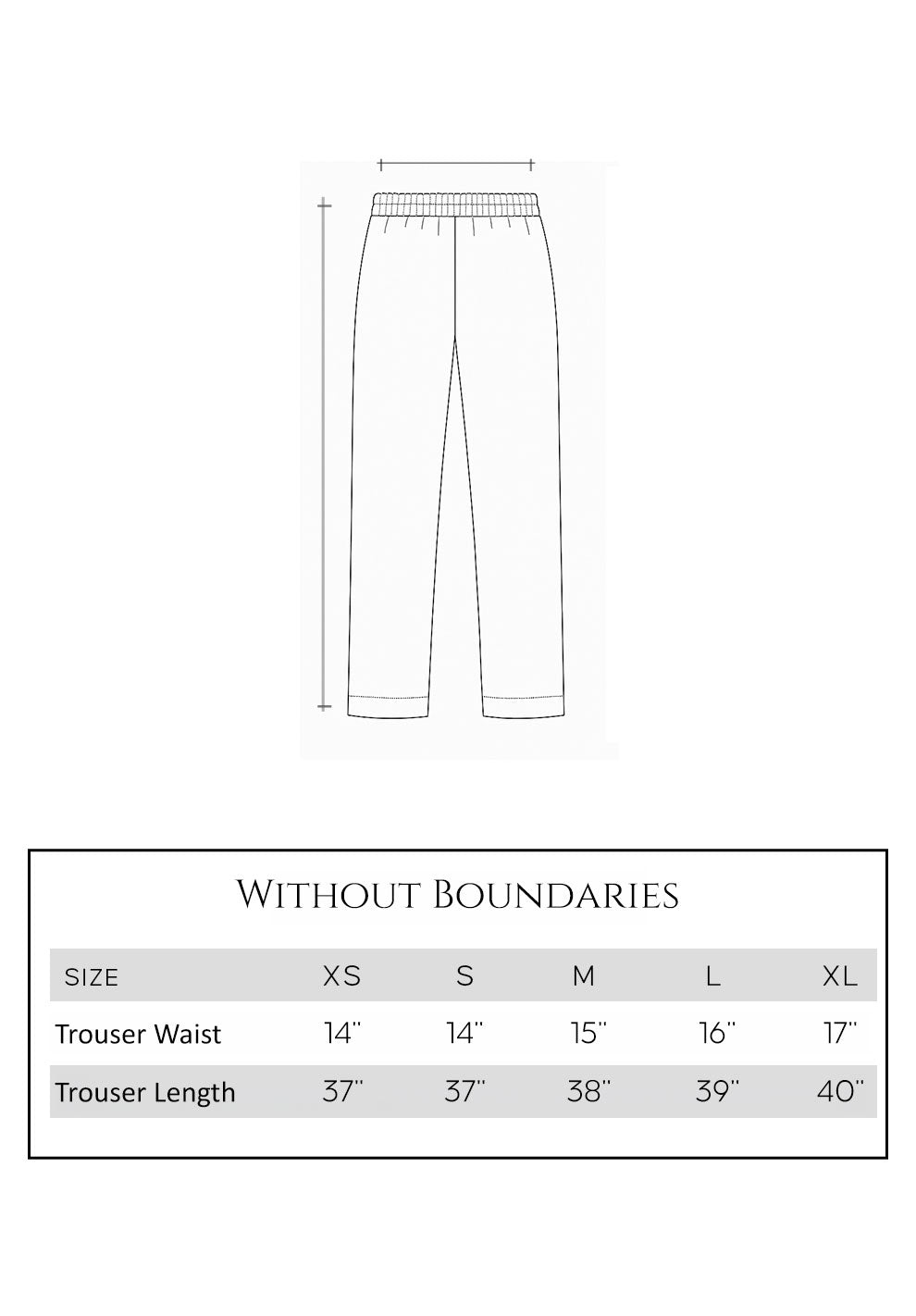Size guide - trouser