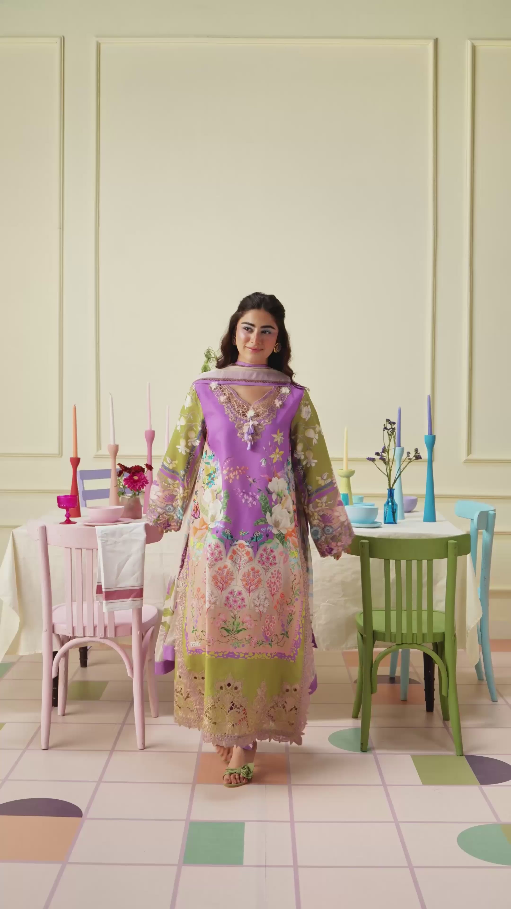Lawn Suit Stitched – Lilac Whim (HUNSS260308) | Soleil Hemline Prints